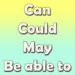 Can Could May Be able toタイトル